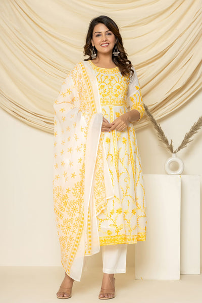 Sunehra aari  Anarkali Set