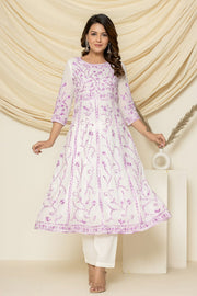 Neel aari Anarkali Set