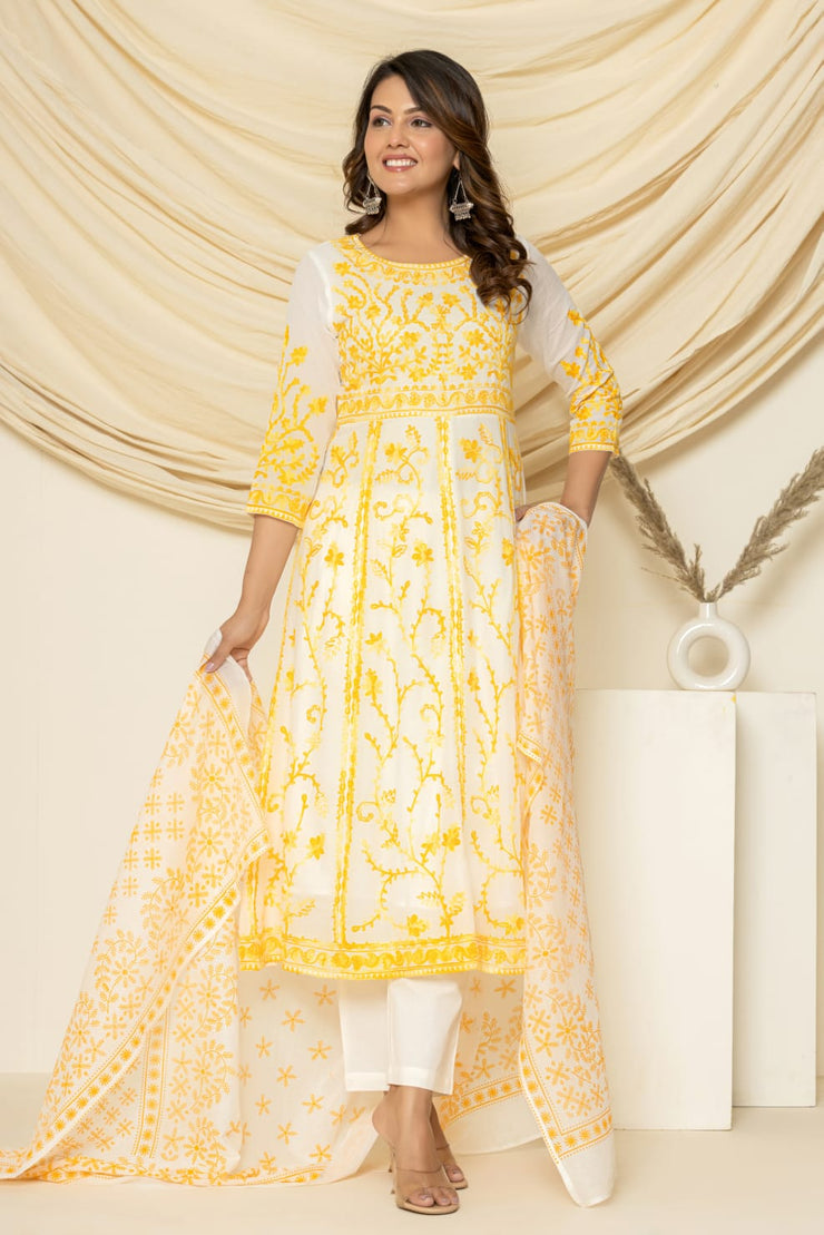 Sunehra aari  Anarkali Set