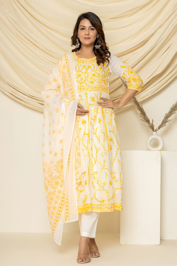 Sunehra aari  Anarkali Set