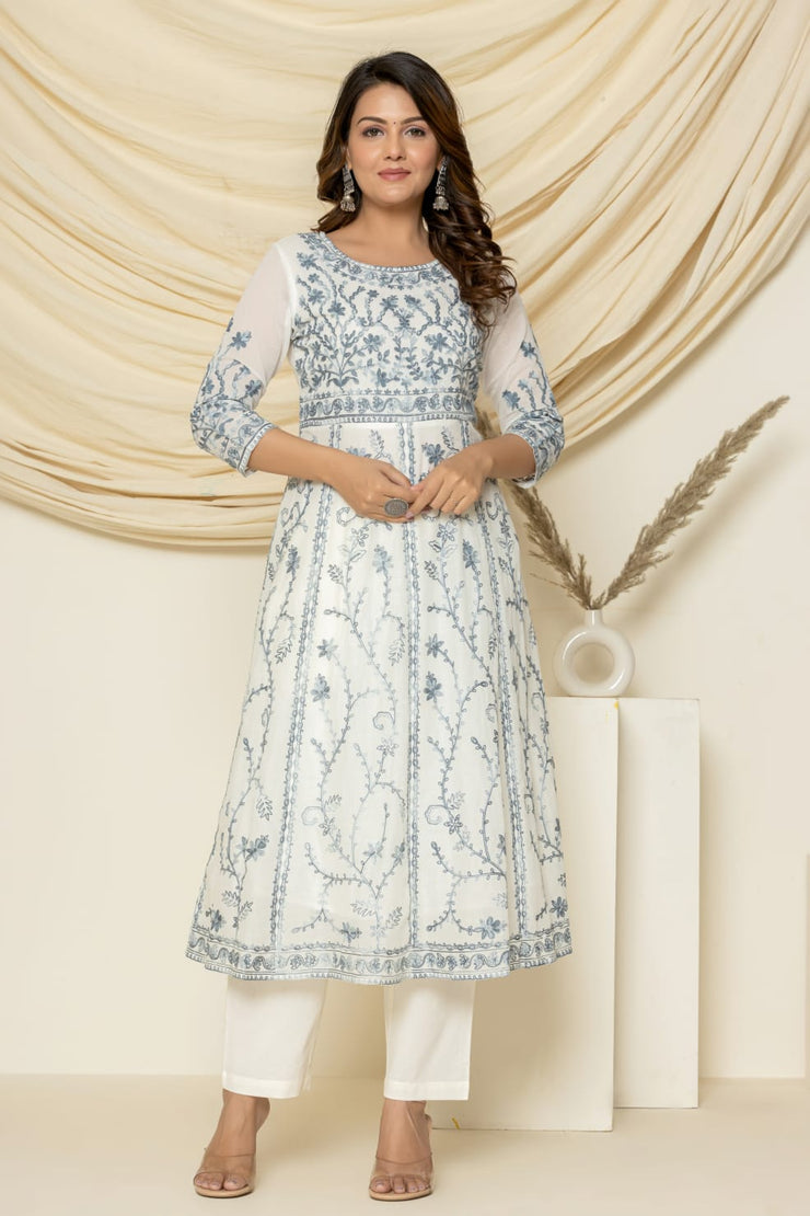 Mohak aari Anarkali Set