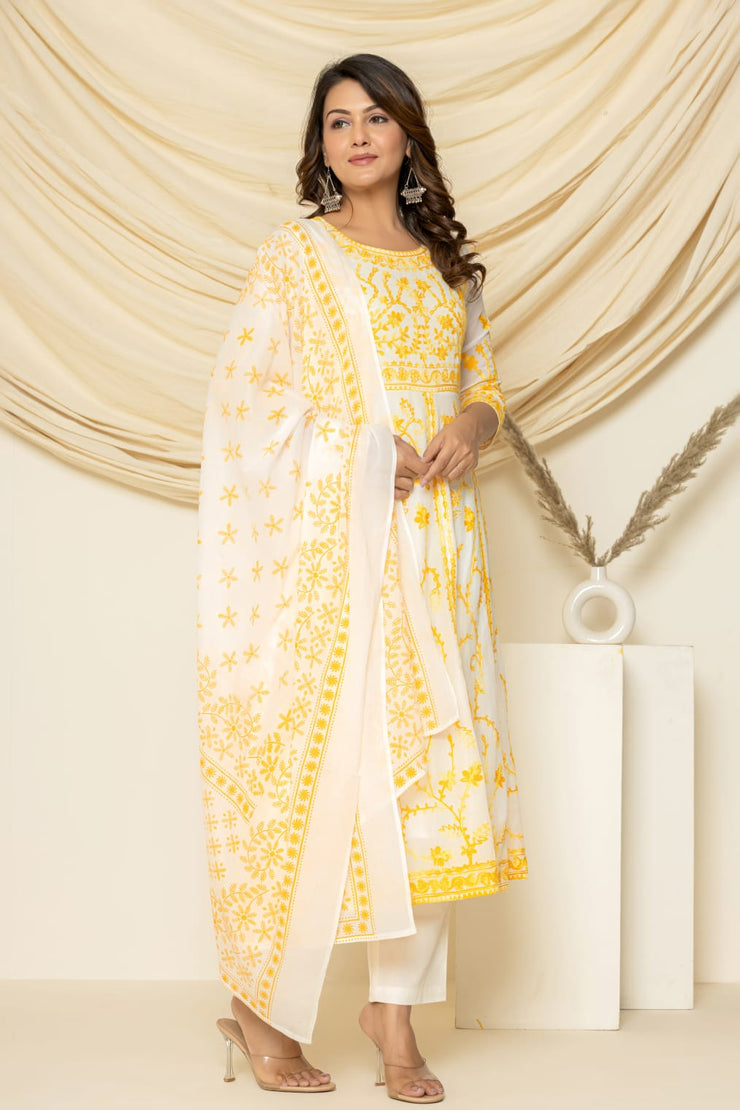 Sunehra aari  Anarkali Set