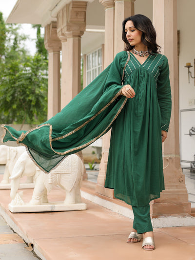 Panna Hara mulmul suit set