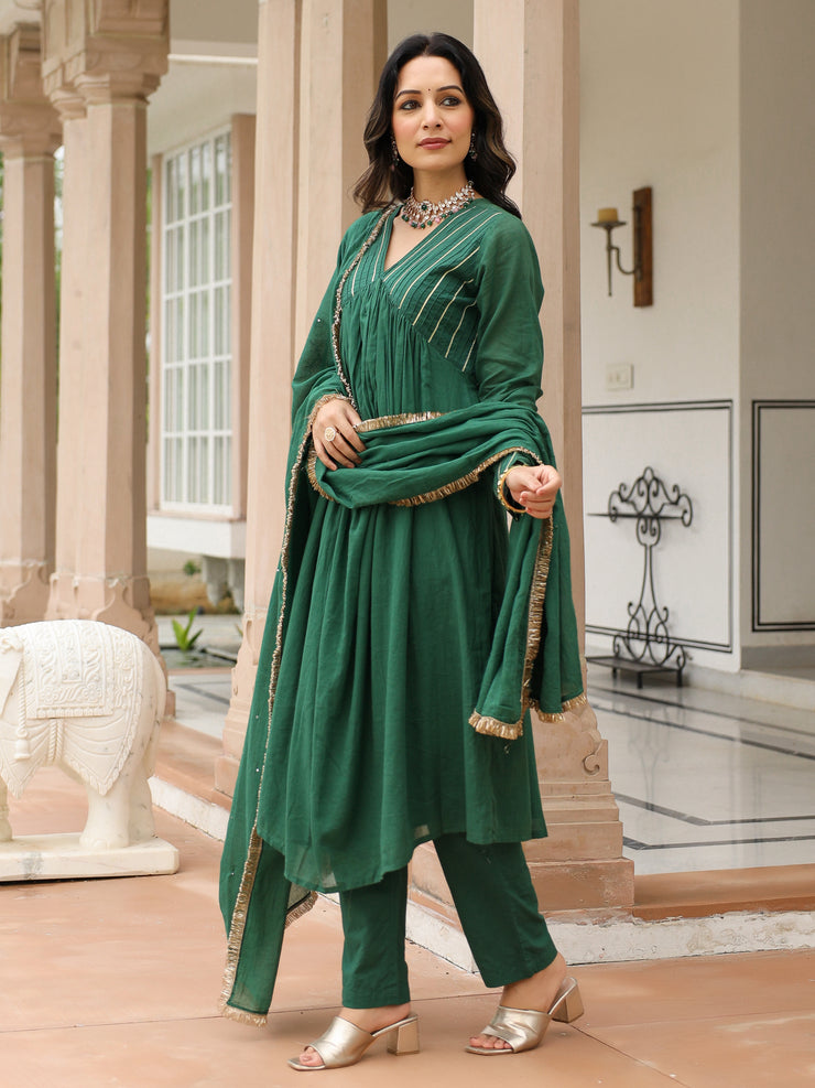 Panna Hara mulmul suit set