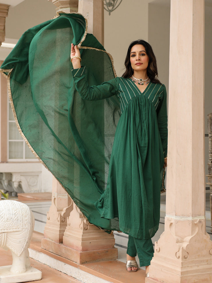 Panna Hara mulmul suit set