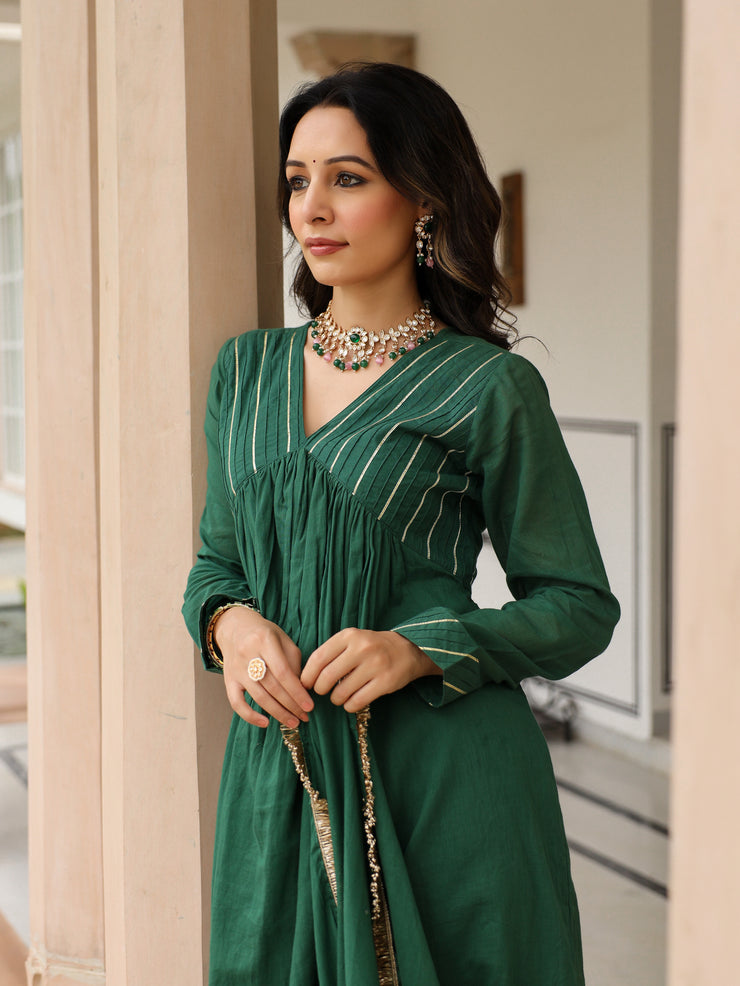 Panna Hara mulmul suit set