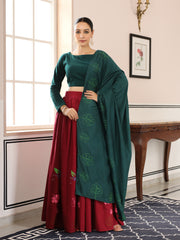 Mala handpainted lehenga set