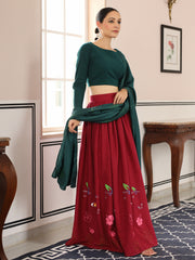 Mala handpainted lehenga set