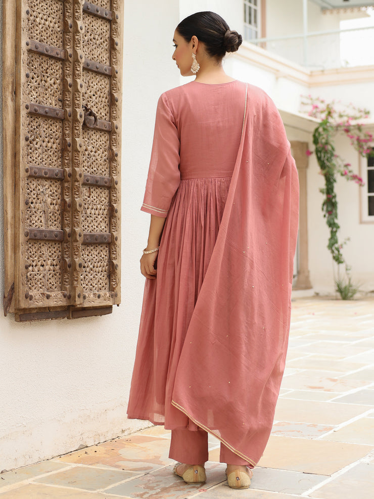 Feeka gulaabi anarkali kurta set