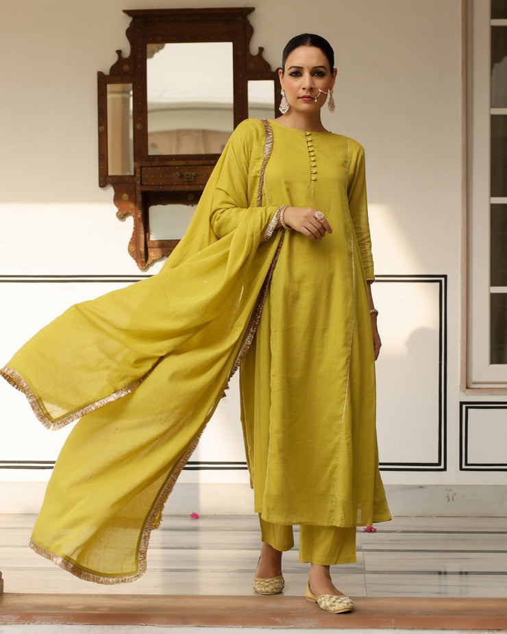 Neela Palash anarkali set.