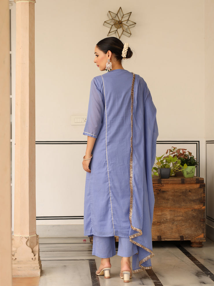 Baingani mulmul kurta set