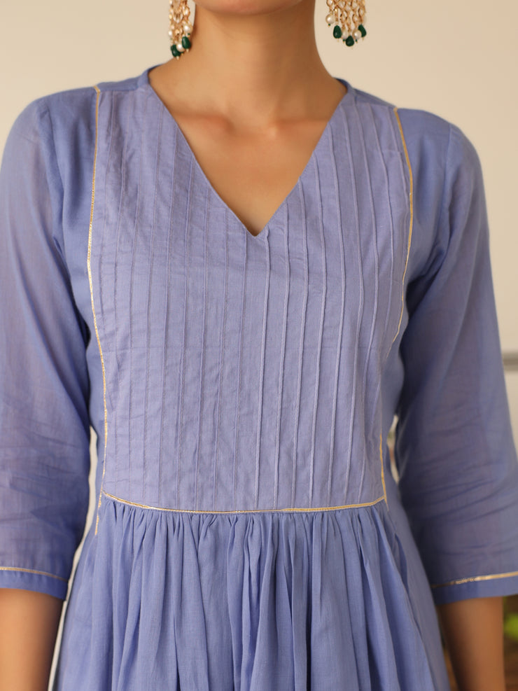 Baingani mulmul kurta set