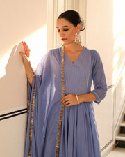 Baingani mulmul kurta set
