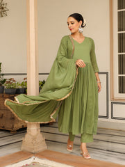 Baingani mulmul kurta set