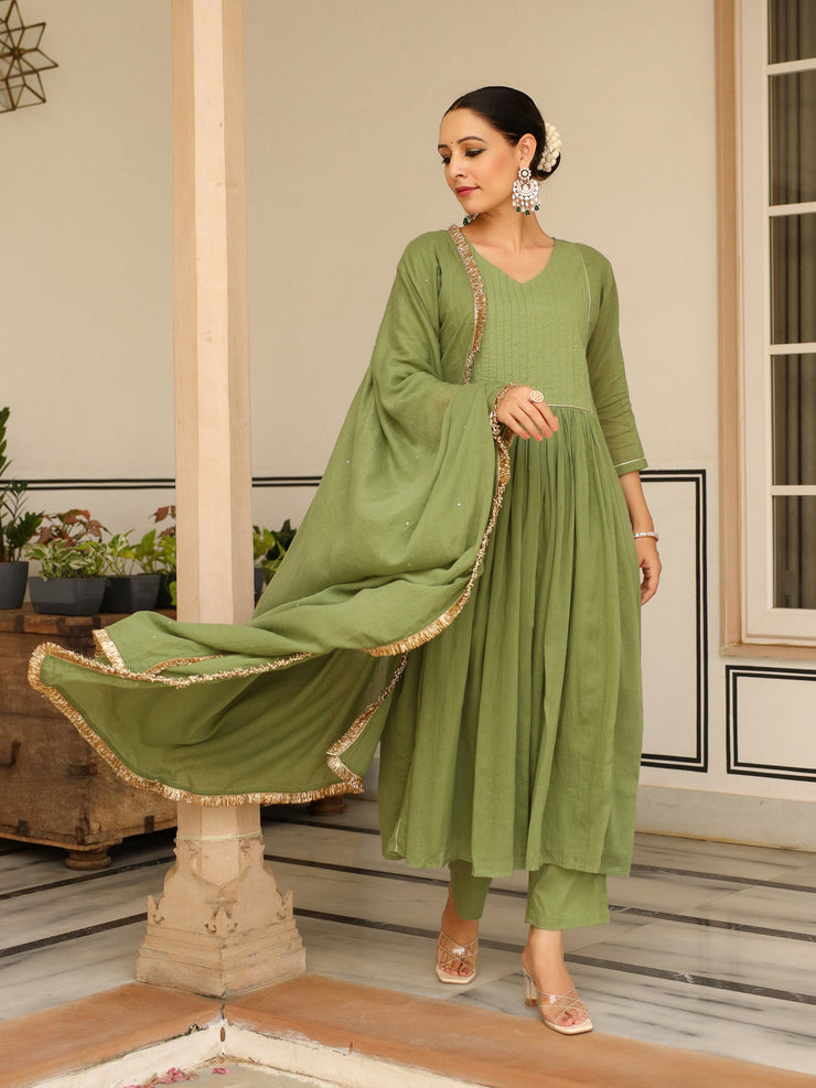Baingani mulmul kurta set