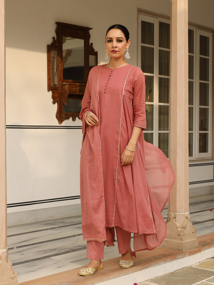 Santri Laal Mulmul Suit Set