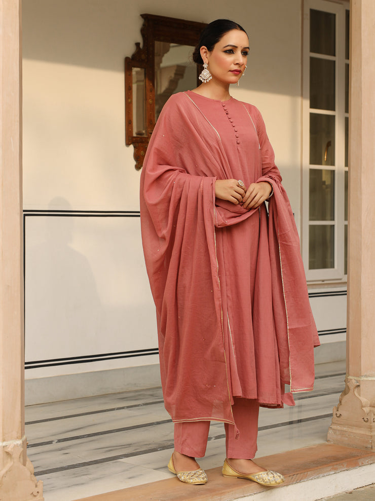 Santri Laal Mulmul Suit Set