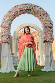Pista Green Kurta Dupatta Set