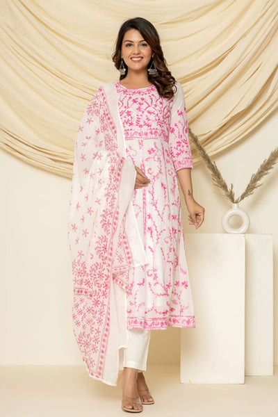 Gulaabi aari  Anarkali set