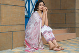 White Hand Block Printed Straight Kurta Set Paired with Pants and Doria Dupatta