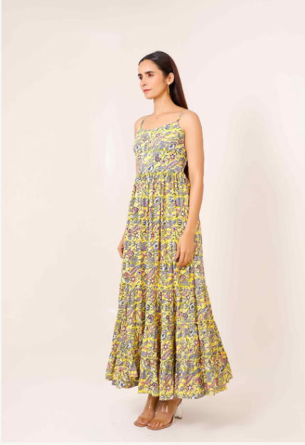 Women's Light Green Marble Print Gathered Dress - Pheeta